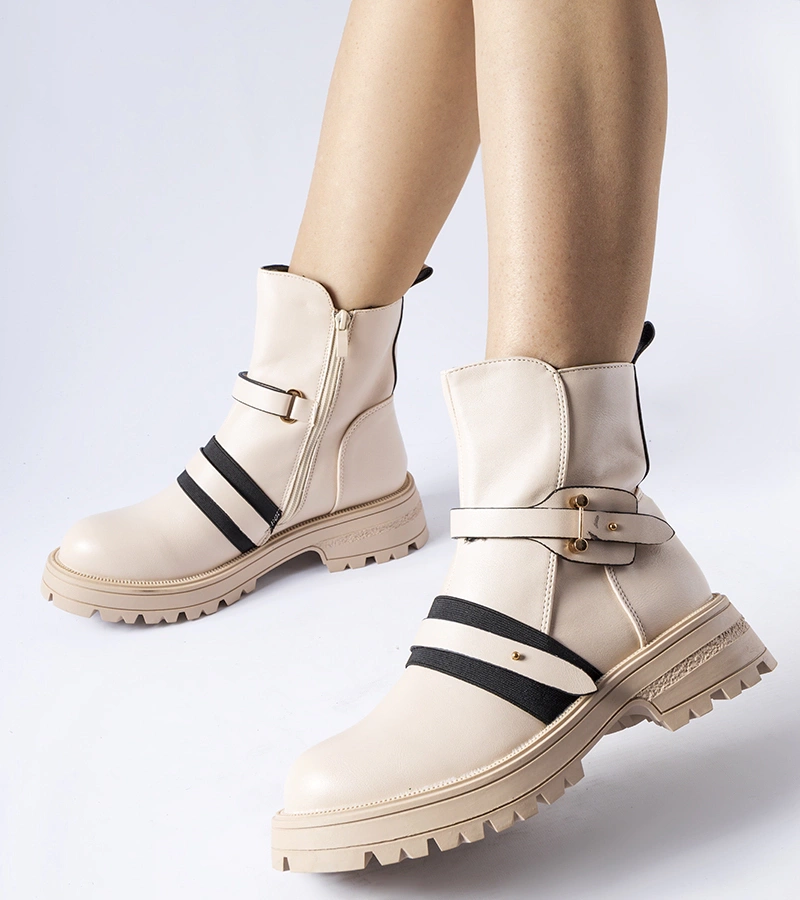 Bežové zateplené čižmy Laderoute