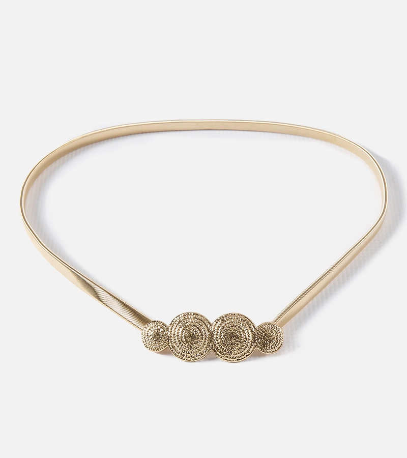 Zlatý pásik zdobený sponou Silvio