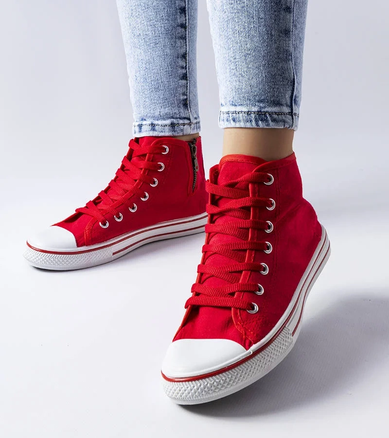 Červené členkové tenisky Alaine