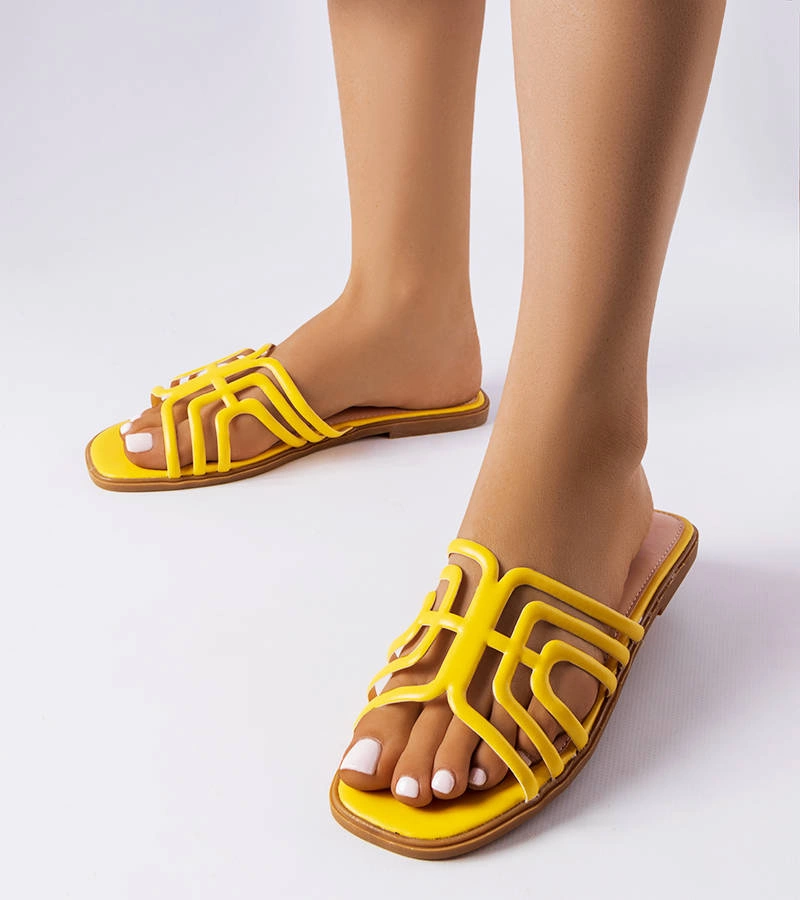 Žlté dámske žabky Gandy