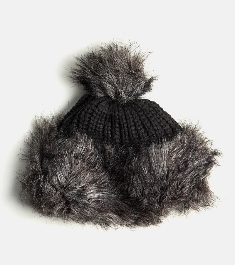 Šedá čiapka s bambulou Leola