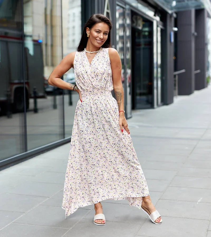 Ružové kvetinové šaty Alpicella