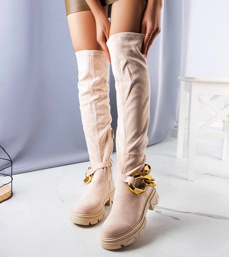 Béžové vysoké topánky Rero