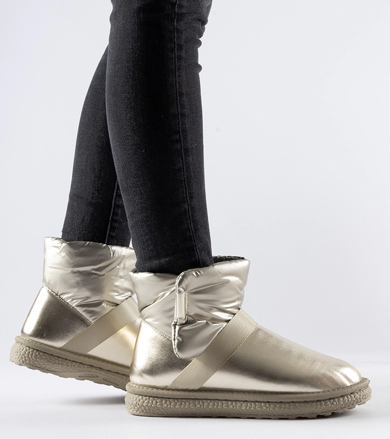 Zlaté lesklé krátke snehule Delaune