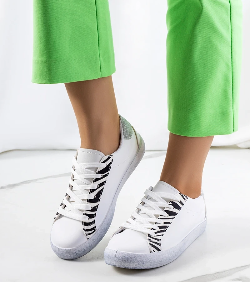 Biele tenisky Kameta Zebra