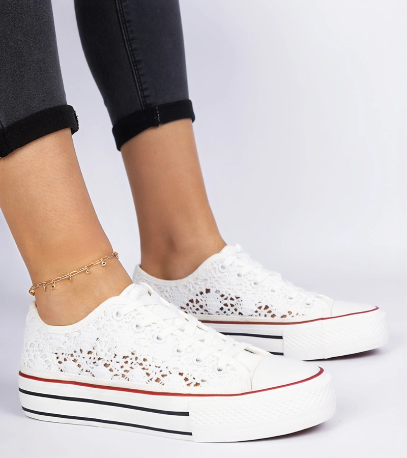 Biele dámske tenisky ažúrové Fernansis