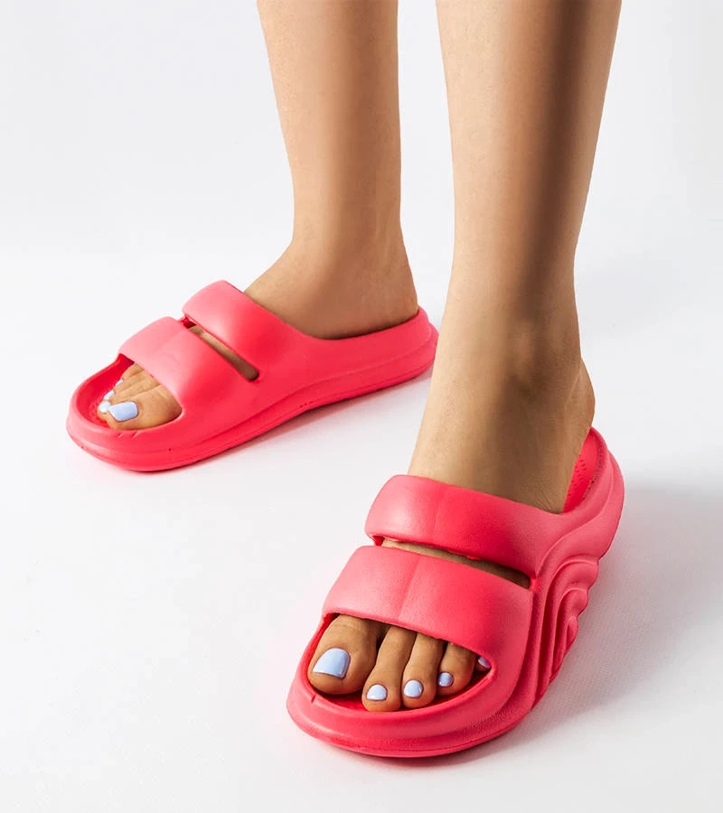 Tmavoružové gumové žabky Geneve