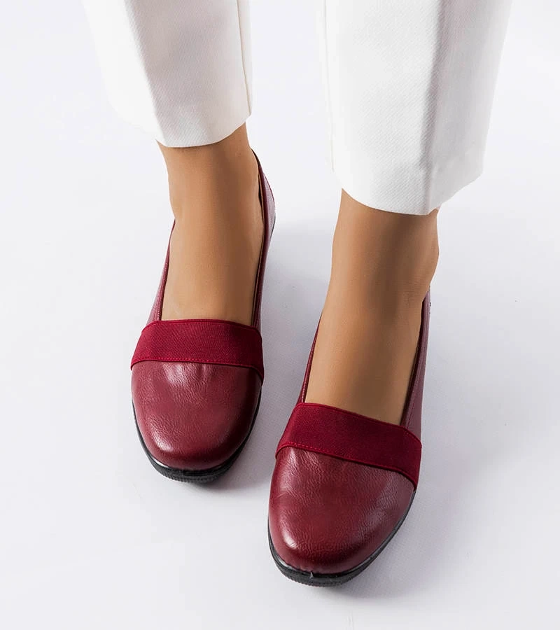 Vínové poltopánky Bisson s podpätkami