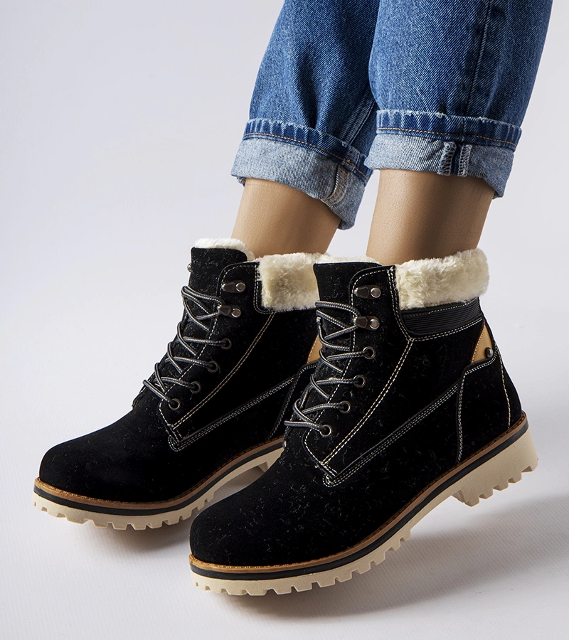 Čierne zateplené trapery Montalbino