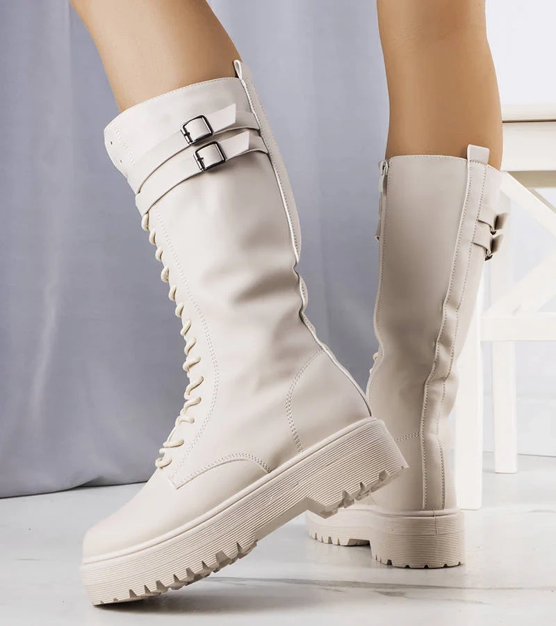 Christopher béžové vysoké trapery