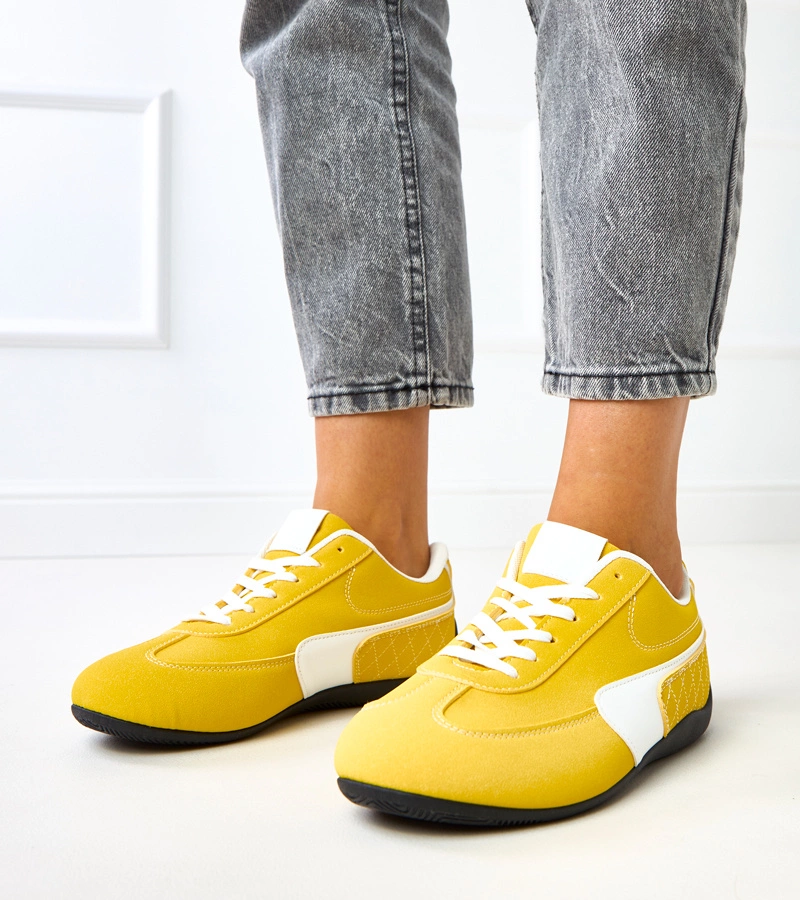 Žlté tenisky s bielym akcentom Manaar