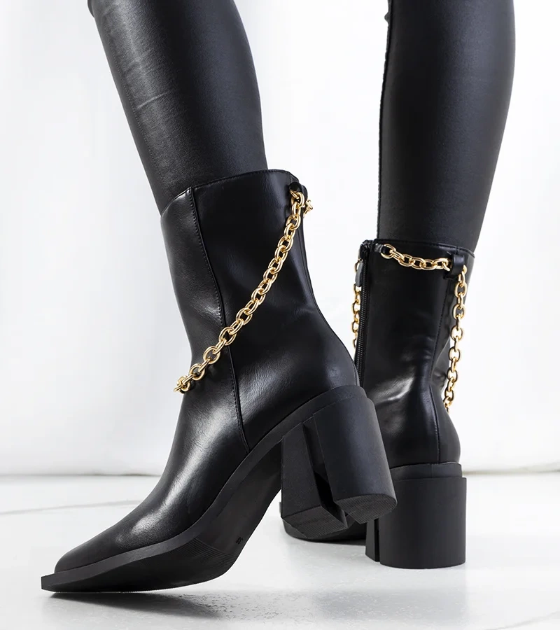 Čierne kovbojské topánky Massa