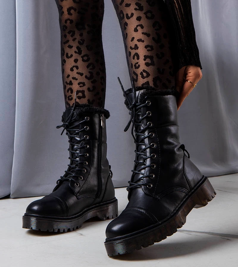 Čierne zateplené trapery Marien