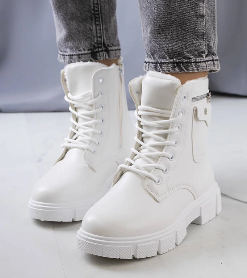 Dámske biele trapery Foris