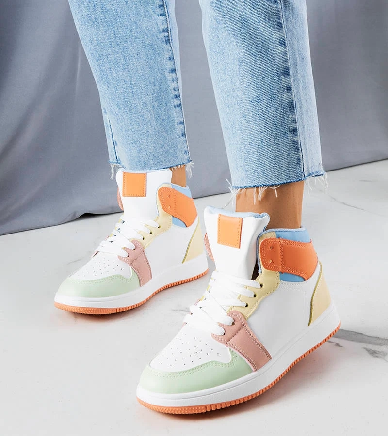 Oranžové členkové tenisky Kari