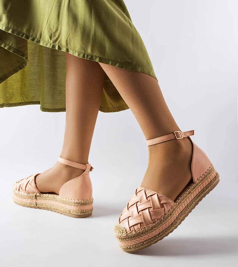 Ružové espadrilky na platforme značky Gour