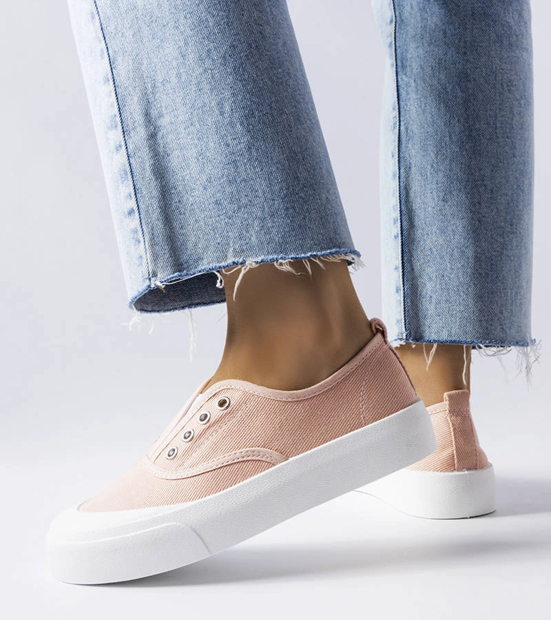 Ružové tenisky Rabican slip-on