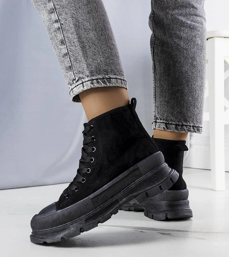 Čierne tenisky na vysokej platforme Gertrude