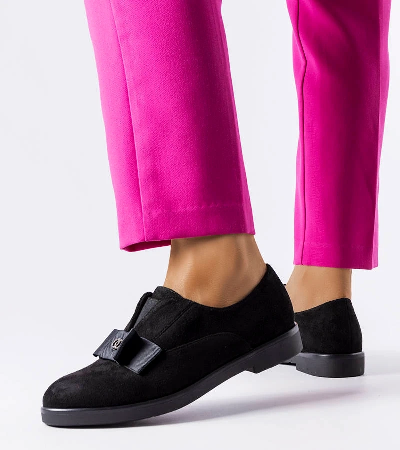 Čierne slip-on poltopánky Mutton