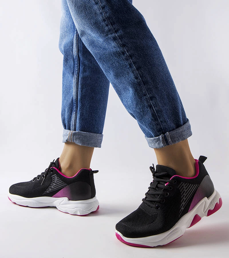 Čierno-ružové športové tenisky Giana