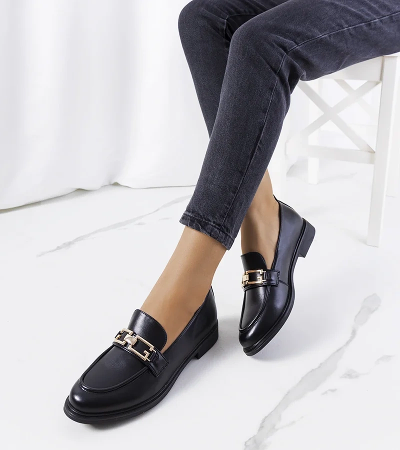 Čierne dámske mokasíny Neder