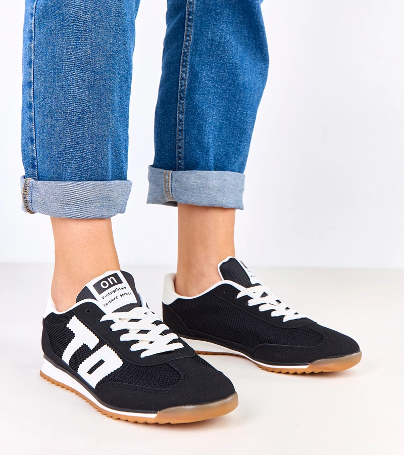 Čierne športové tenisky s bielymi prvkami Ainslie