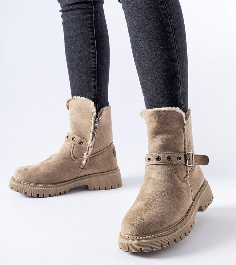 Hrejivé béžové členkové topánky Gibsonia