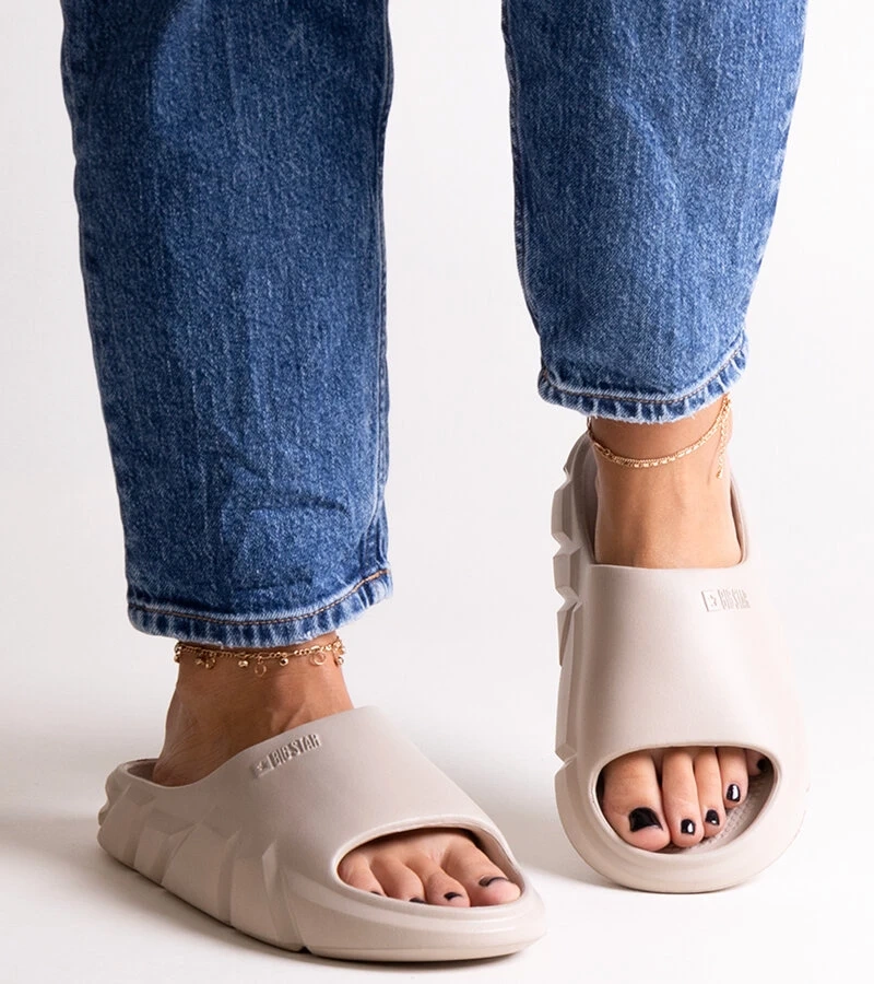 Bežové šľapky Big Star LL274593 801