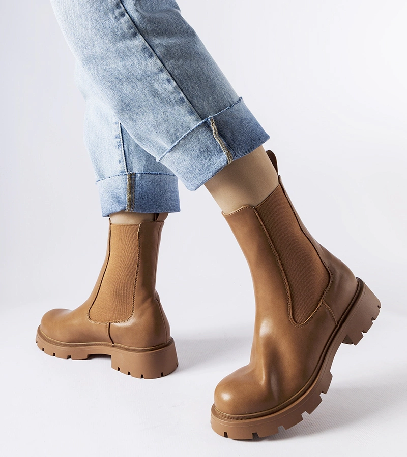 Hnedé vysoké slip-on tenisky Verones