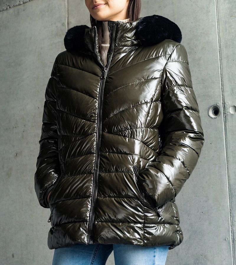 Zelená bunda s odnímateľnou kapucňou Spezia