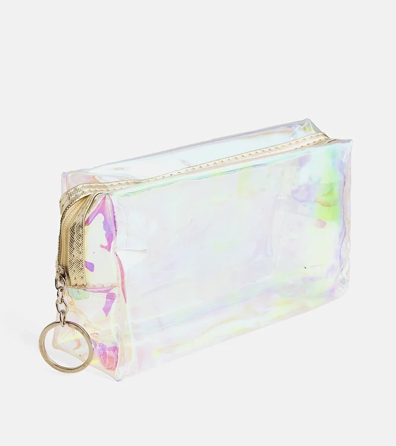 Zelená priehľadná kozmetická taška Ferra