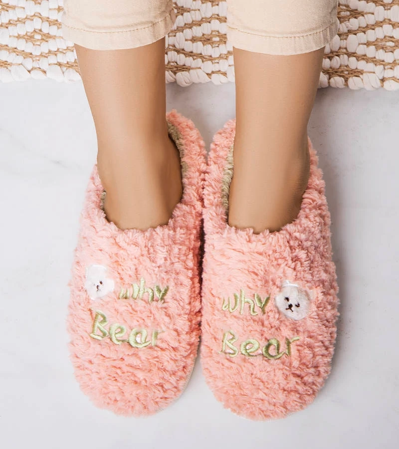 Ružové mäkké papuče Why Bear