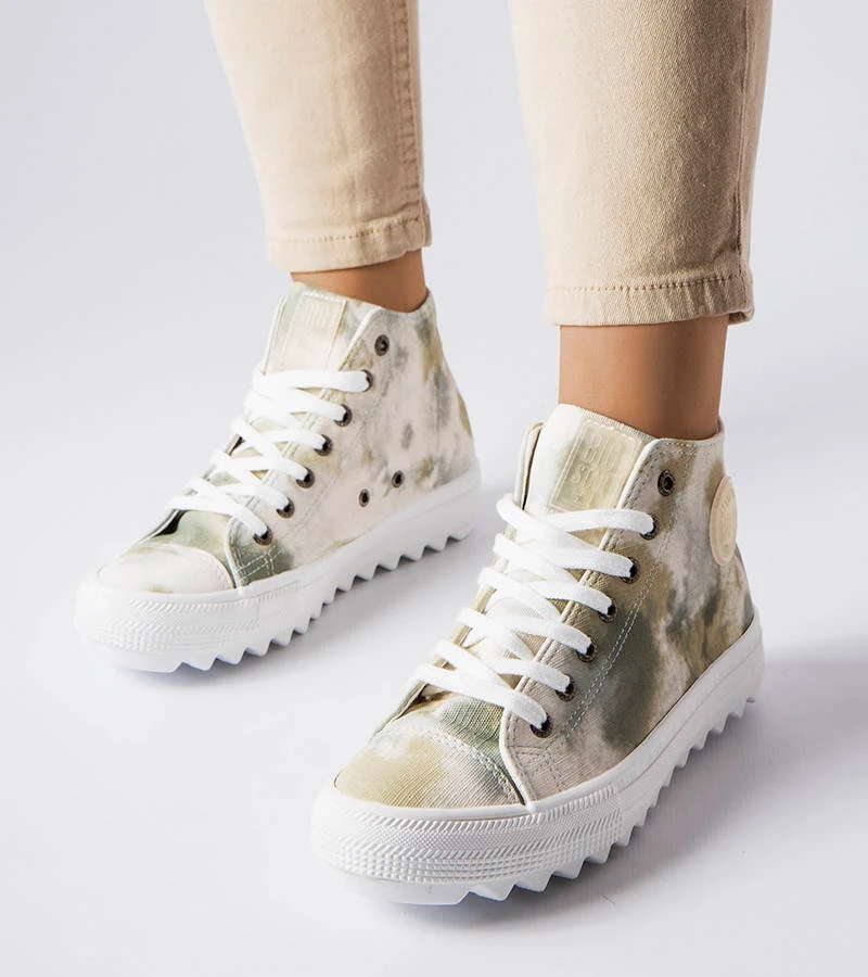 Zelené vzorované tenisky Big Star LL274047