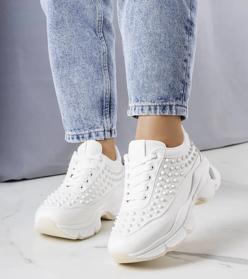 Biele dámske tenisky Suzeta