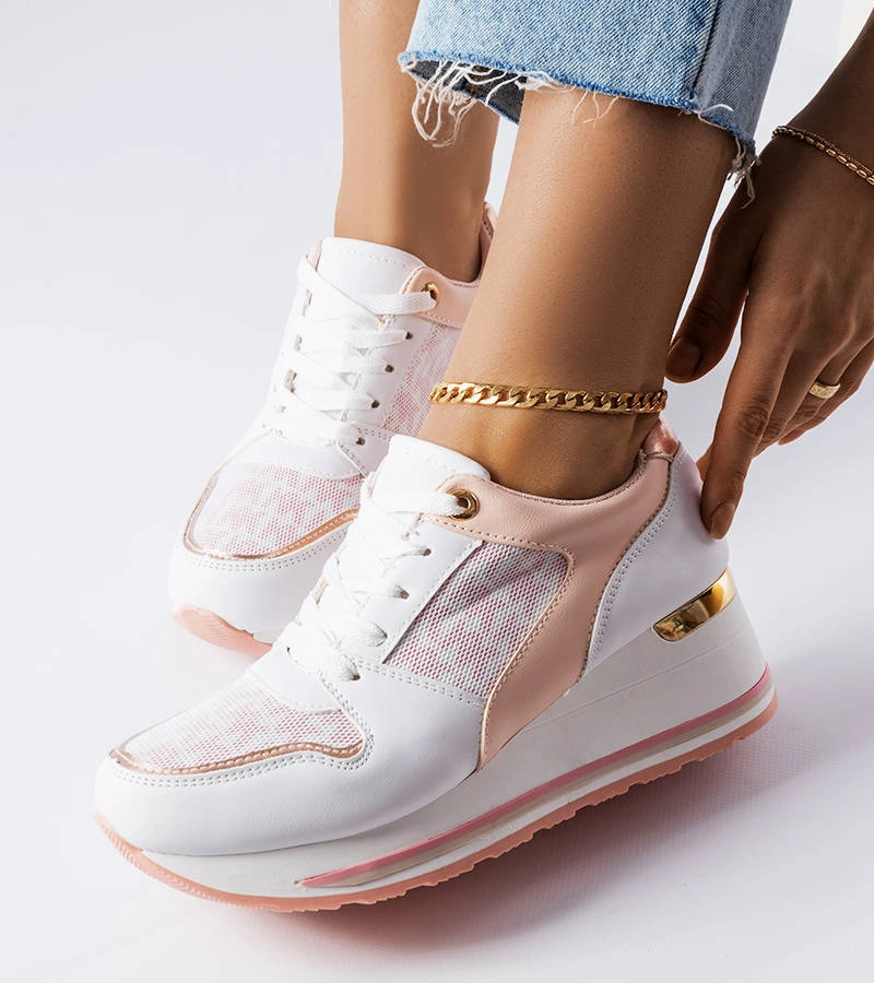 Ružové tenisky Pouliotte na platformách