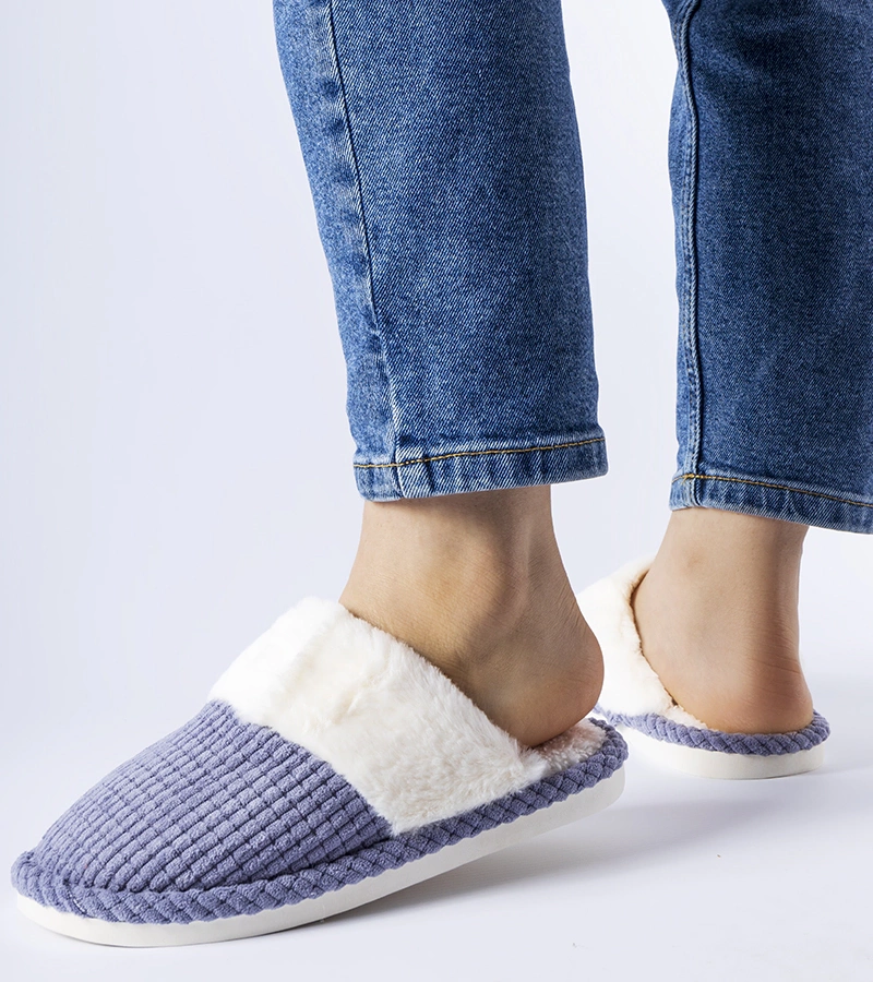 Modré teplé papuče Frappier
