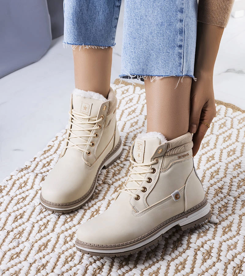 Saylor béžové zateplené traperské topánky