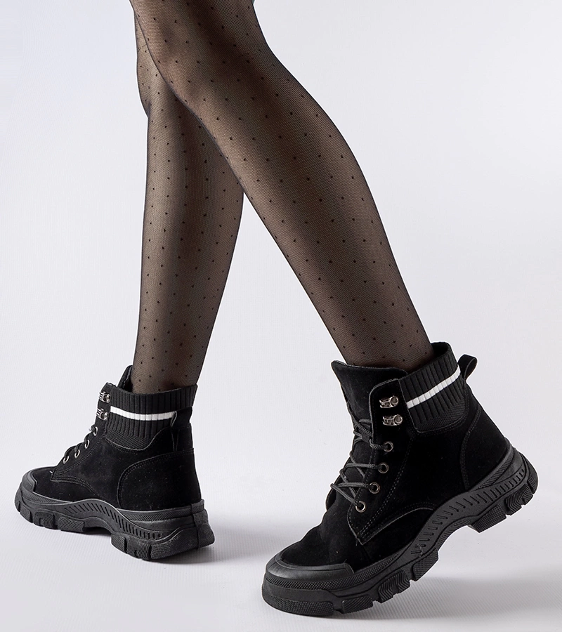 Čierne zateplené trapery Tellaro