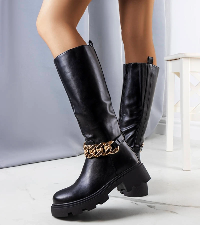 Čierne zateplené topánky Cortino