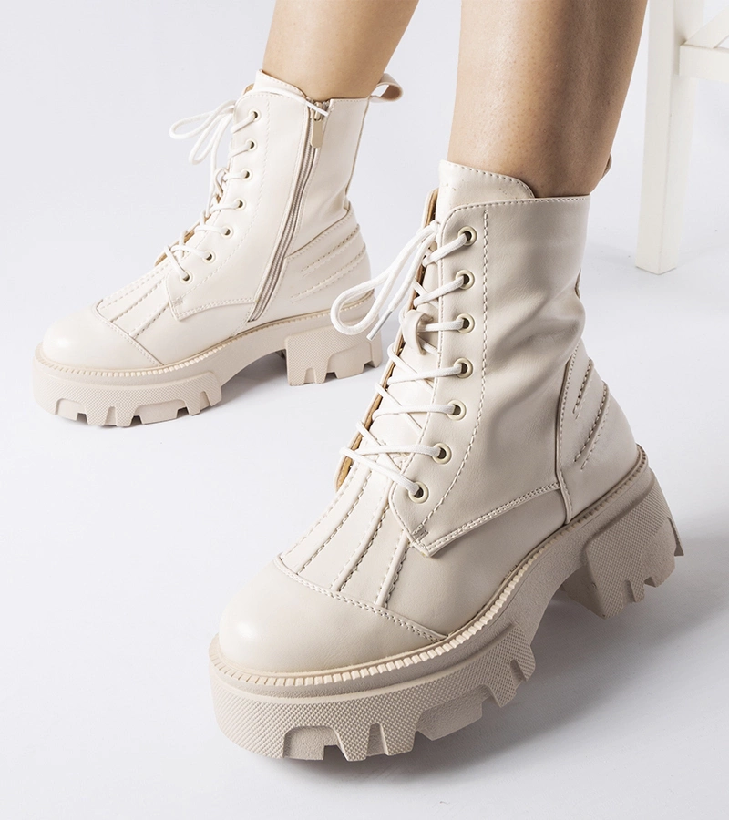 Hnedé zateplené pracovné topánky s hrubou podrážkou Biagio