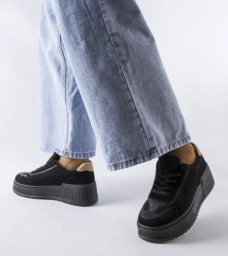 Čierne tenisky na platforme Fabienne