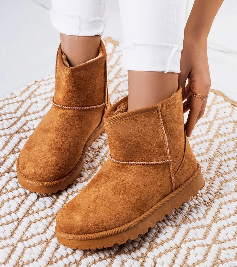 Hnedé zateplené snehové topánky Vago