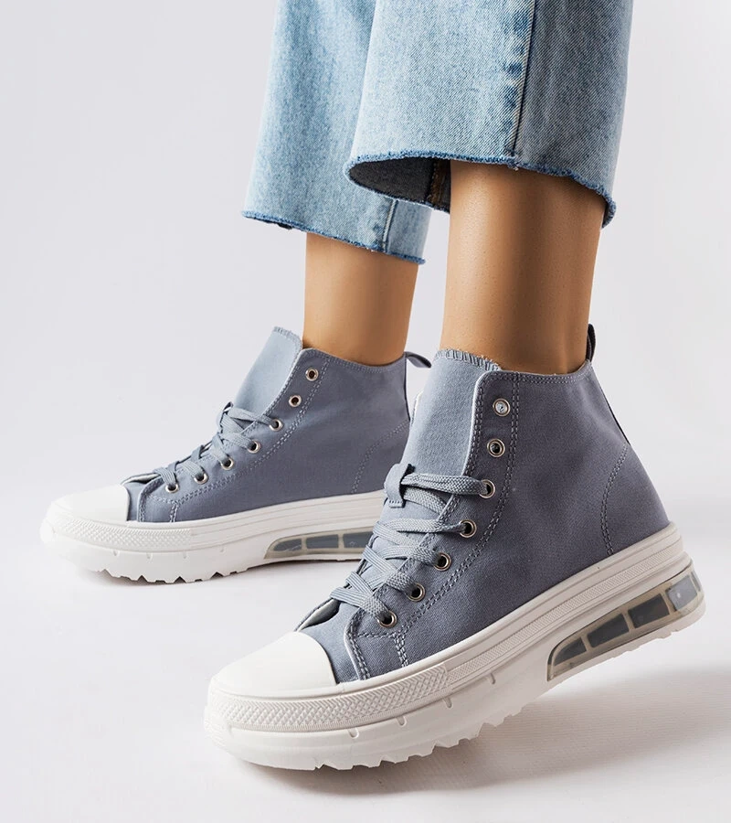 Sivé kotníkové tenisky Quiet