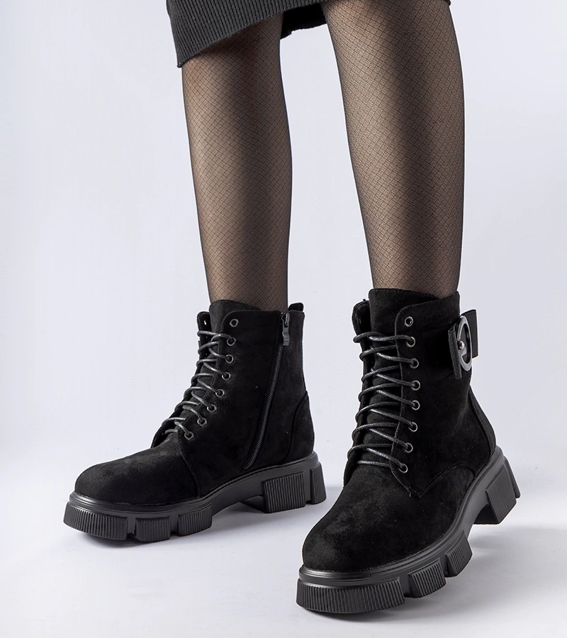 Čierne zateplené topánky Cusiano