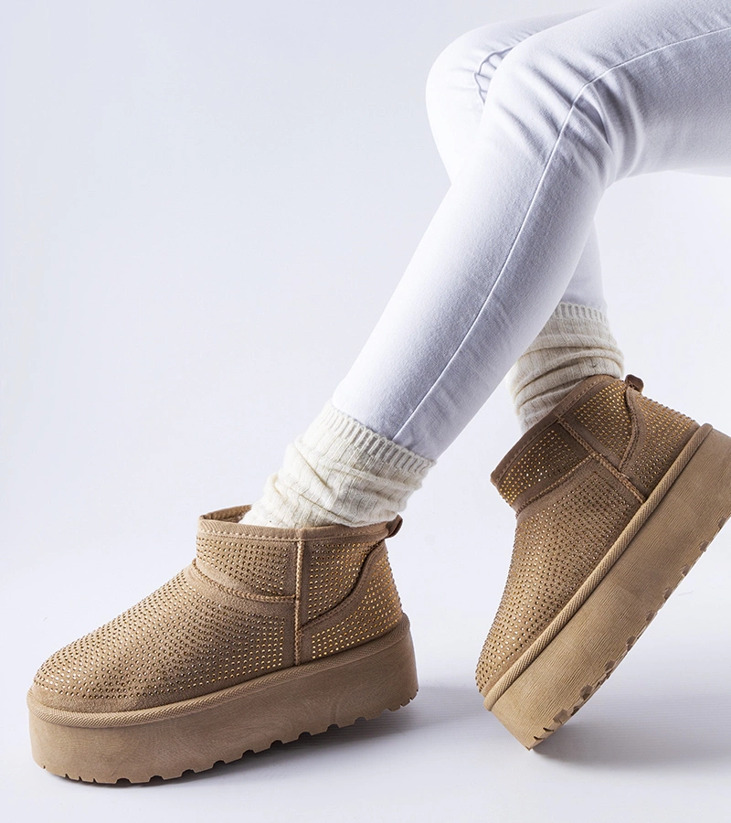 Béžové snehule s cirkónmi Sonora