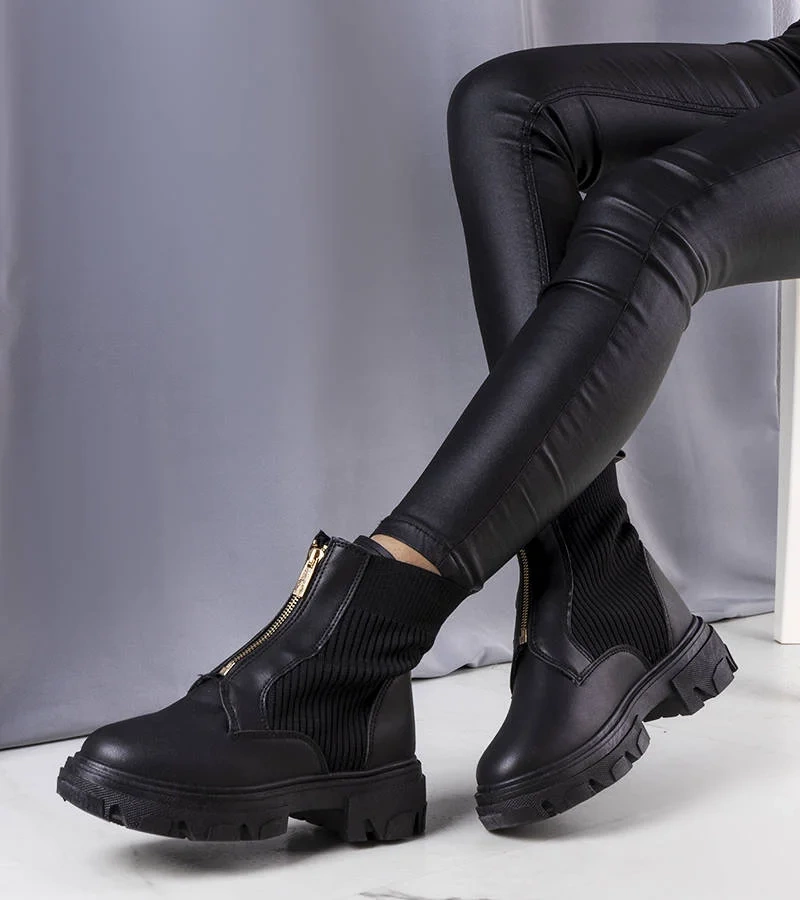 Čierna botki Cazade