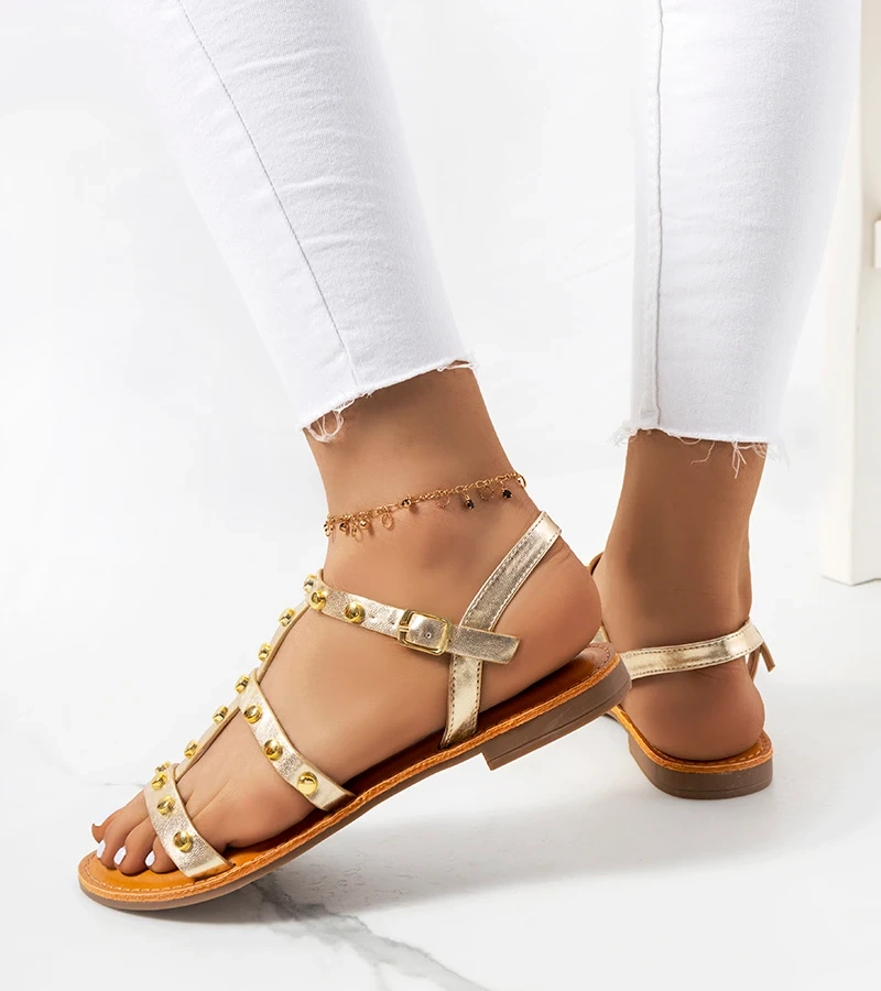 Zlaté metalické sandále Somerset