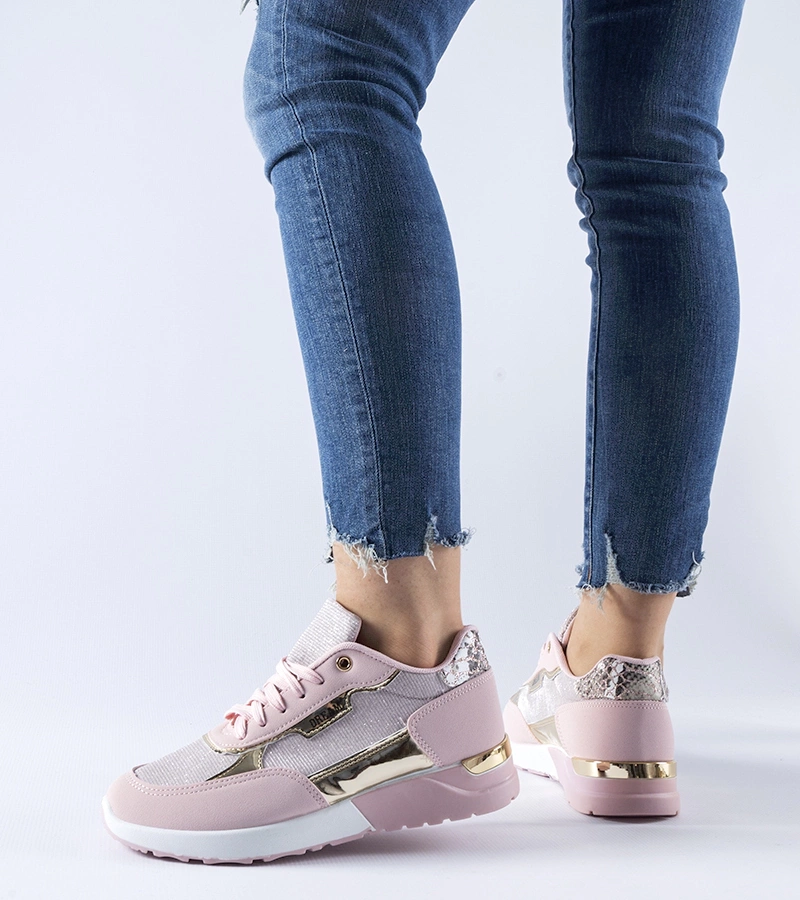 Ružové trblietavé tenisky Roganzuolo