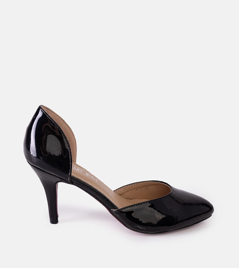 Čierne lakovane lodičky Antimina