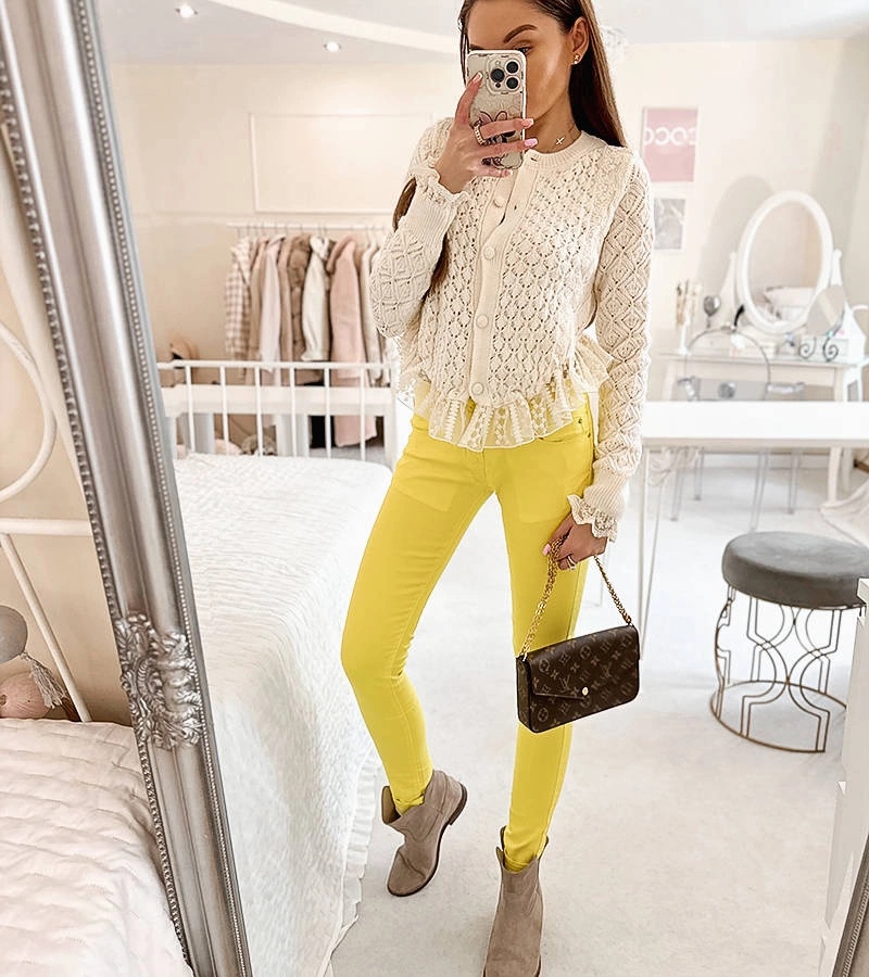 Žlté látkové nohavice Boisclair